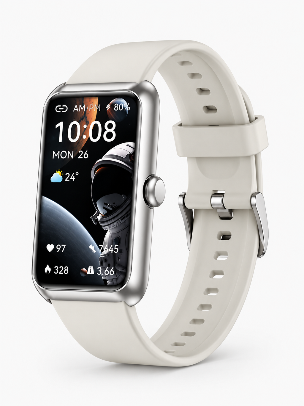 Montre connectées beige pour femme