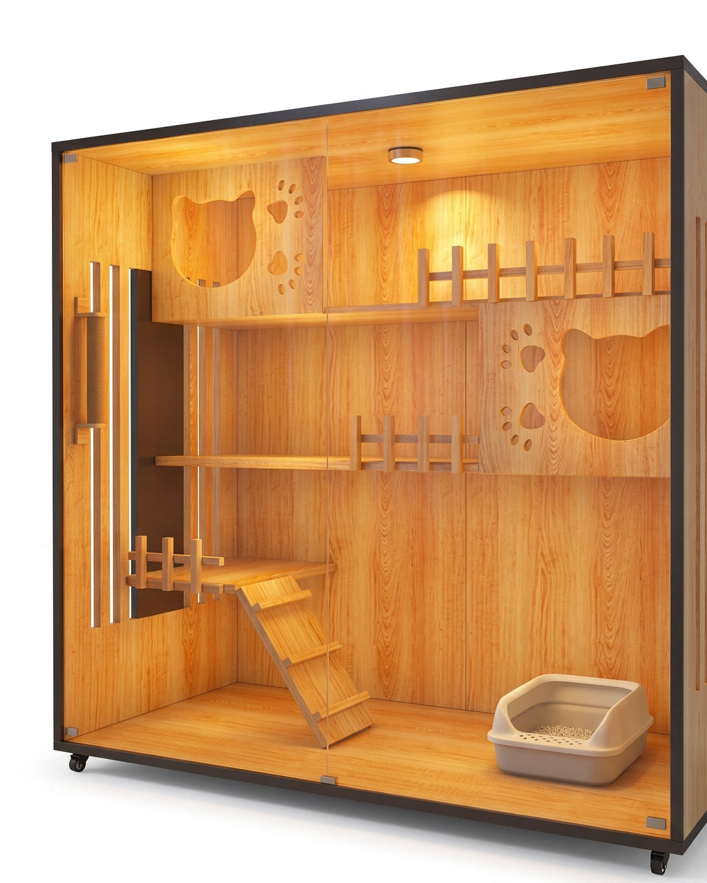 Villa pour chat en bois massif — image 2