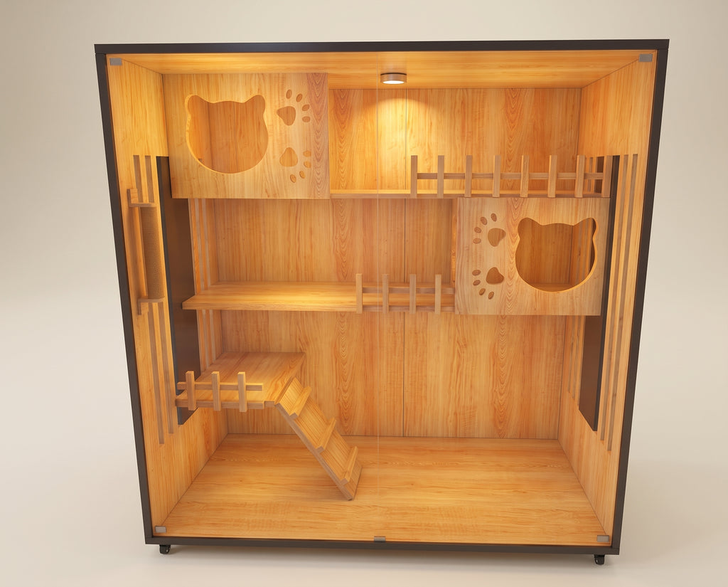 Villa pour chat en bois massif — image 4