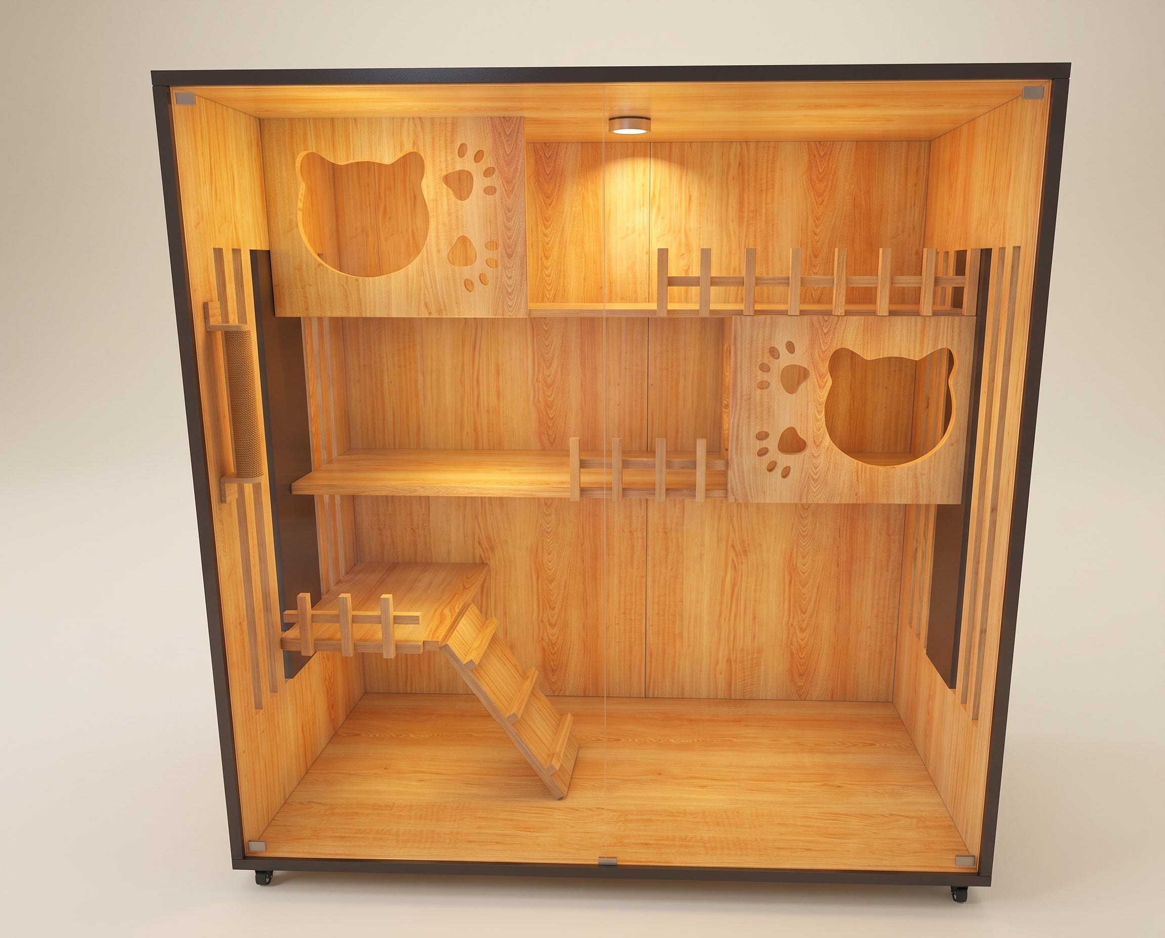 Villa pour chat en bois massif — image 4